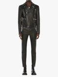 McQueen Black Biker Leather Jacket