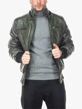 Men Boston Green Down Jacket With Hood