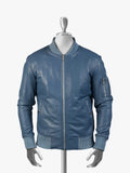 Men’s Blue Bomber Struan Leather Jacket