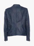 Men's Blue Leather Jacket - U09