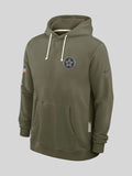 Men's Dallas Cowboys Nike Olive 2025 Salute to Service Sideline Standard Issue Dri FIT Hoodie