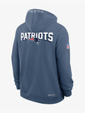 Men_s Nike Storm Blue New England Patriots 2025 Rivalries Collection Standard Issue Sideline Dri-FIT Hoodie