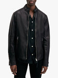 Mens Black Cora Leather Jacket