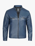 Mens Cafe Racer Style Leather Jacket