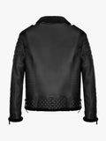 Mens Kay Michaels Black Shearling Leather Jacket