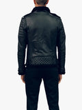 Mens Kay Michaels Leather Jacket with Shearling Lining