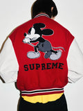 Micky Supreme Varsity Jacket Red and White