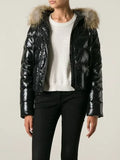 Moncler Alpin Fur-Accented Jacket Black