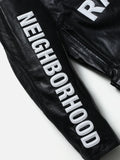 Neighborhood Y-3 Leather Racer Jacket Black