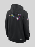 New England Patriots 2025 Crucial Catch Nike Dri Fit Hoodie Black