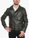 Olive Green Three Pockets Mens Jacket