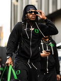 Oregon Ducks Nike Black Sideline Zip-Up Hoodie
