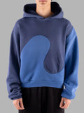 Oversized ERL Swirl Hoodie Blue