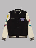 PWHL Peace Collective Own the Ice Letterman Jacket Black and White