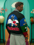 Palace Ugg Looney Tunes Wool Varsity Jacket Black