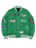 Philadelphia Eagles New Era x Alpha Industries MA-1 Bomber Jacket Green
