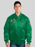 Philadelphia Eagles Starter Kelly Green Satin Varsity Jacket