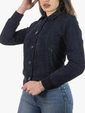 Polo Blue Suede Casual Bomber Jacket – Women's
