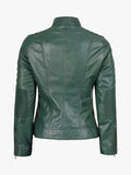 Real Olive Green Biker Jacket