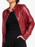 Red Leather Racer Jacket