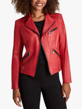 Red Rider Women Motorcycle Leather Jacket