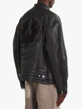 Represent x Belstaff Leather Racer Jacket Black