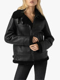 Saint and Sofia Amelia Aviator Black Jacket