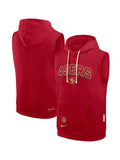 San Francisco 49ers Sleeveless Hoodie Red