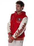 San Francisco 49ers The Wild Collective Hooded Varsity Jacket