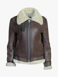Schott NYC Women's Sheepskin B-3 Bomber Jacket
