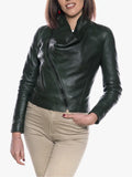 Scialla Women Green Zipper Jacket