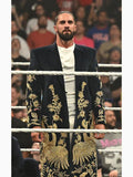 Seth Rollins Golden Peacock Long Coat Blue