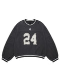 Shinzo Futtoboru Heavy weight Washed Black Jersey Crewneck
