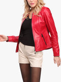Short Jacket Leather Red Guignard