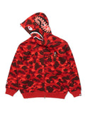 Stray Kids x Bape Shark Full Zip Hoodie Red