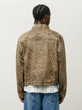 Stussy Denim Trucker Leopard Jacket