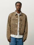 Stussy Leopard Denim Trucker Jacket