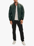Stylish Bomber Jacket In Olive Green