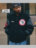Supreme 40 Acres Malcolm X Varsity Jacket Black