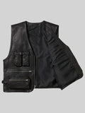 Supreme Black Leather Cargo Vest