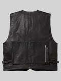 Supreme Cargo Leather Vest Black