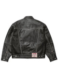 Supreme True Religion Black Leather Trucker Jacket