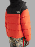 The North Face Gucci Logo-Embroidered Colour-Block Puffer Jacket Orange