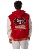 The Wild Collective 49ers Hooded Varsity Jacket
