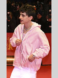 Timothee Chalamet Chrome Hearts Zip-Up Hoodie Pink