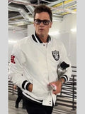 Tom Brady Raiders Bomber Jacket White