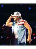 USA Flag Morgan Wallen Denim Vest