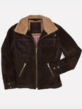 Ugg Belfast Brown Suede Leather Bomber Jacket