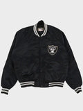 Vintage 90s Raiders Black Bomber Jacket
