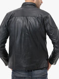 Vito Genuine Black Leather Jacket Mens